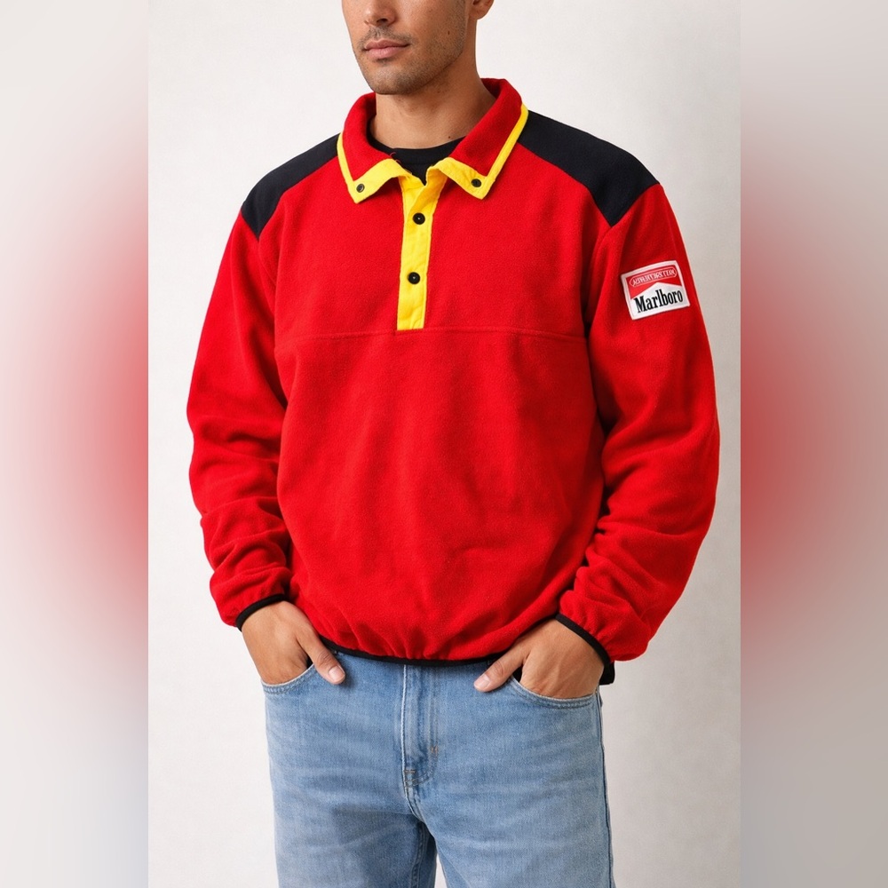 Marlboro Adventure Team Fleece Pullover XL Vintage 90s Gorpcore